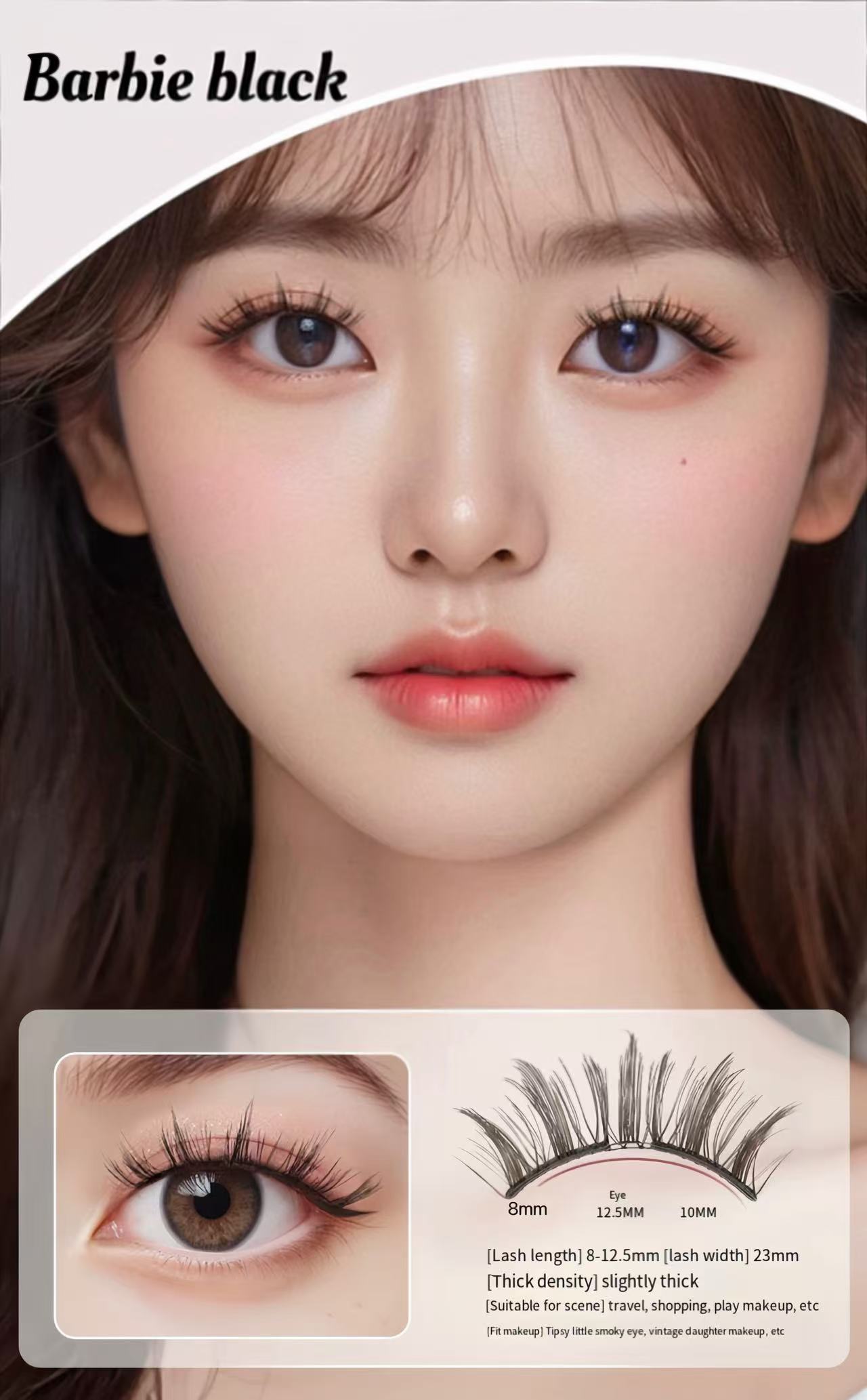 CRUSHPEACH UPDATED 5.0 SOFT Magnetic/magnet  eyelashe/lashes-wider