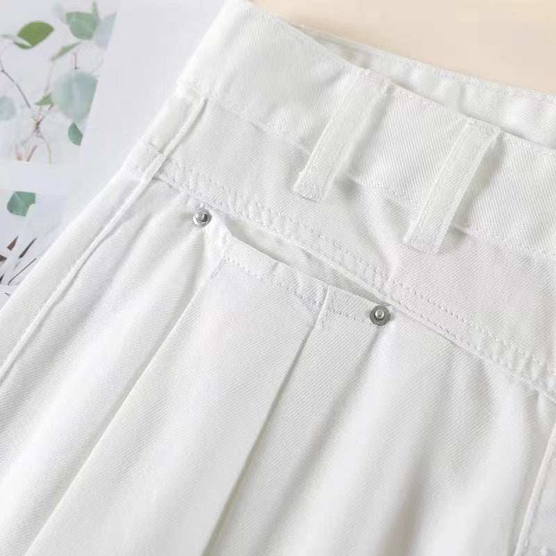 CRUSHPEACH SPILL PROOF/WATER PROOF Tencel summer white jeans