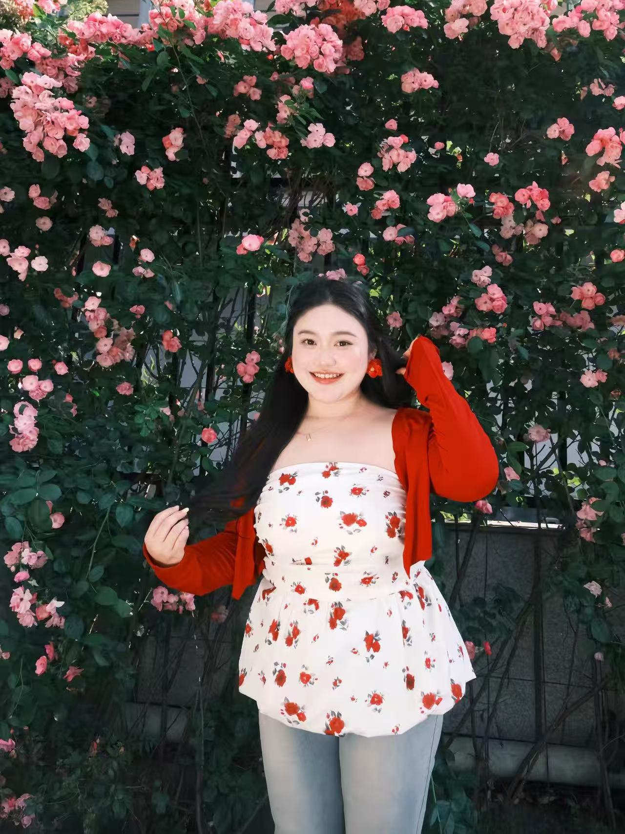 crushpeach Wardrobe-saving Chelsea Red Sunscreen Lightweight Knit Jacket