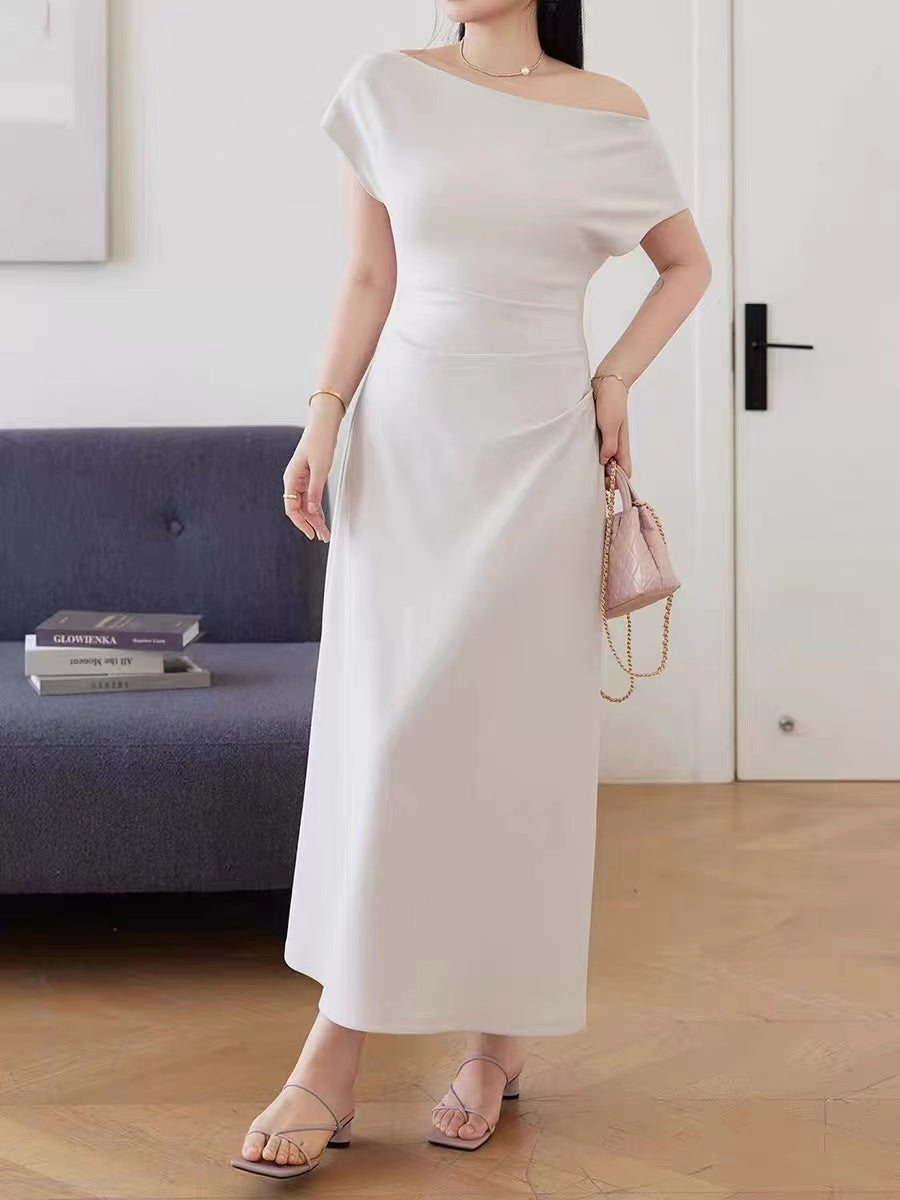 CRUSHPEACH Elegant Nicknames Strapless Stretch Cotton Dress