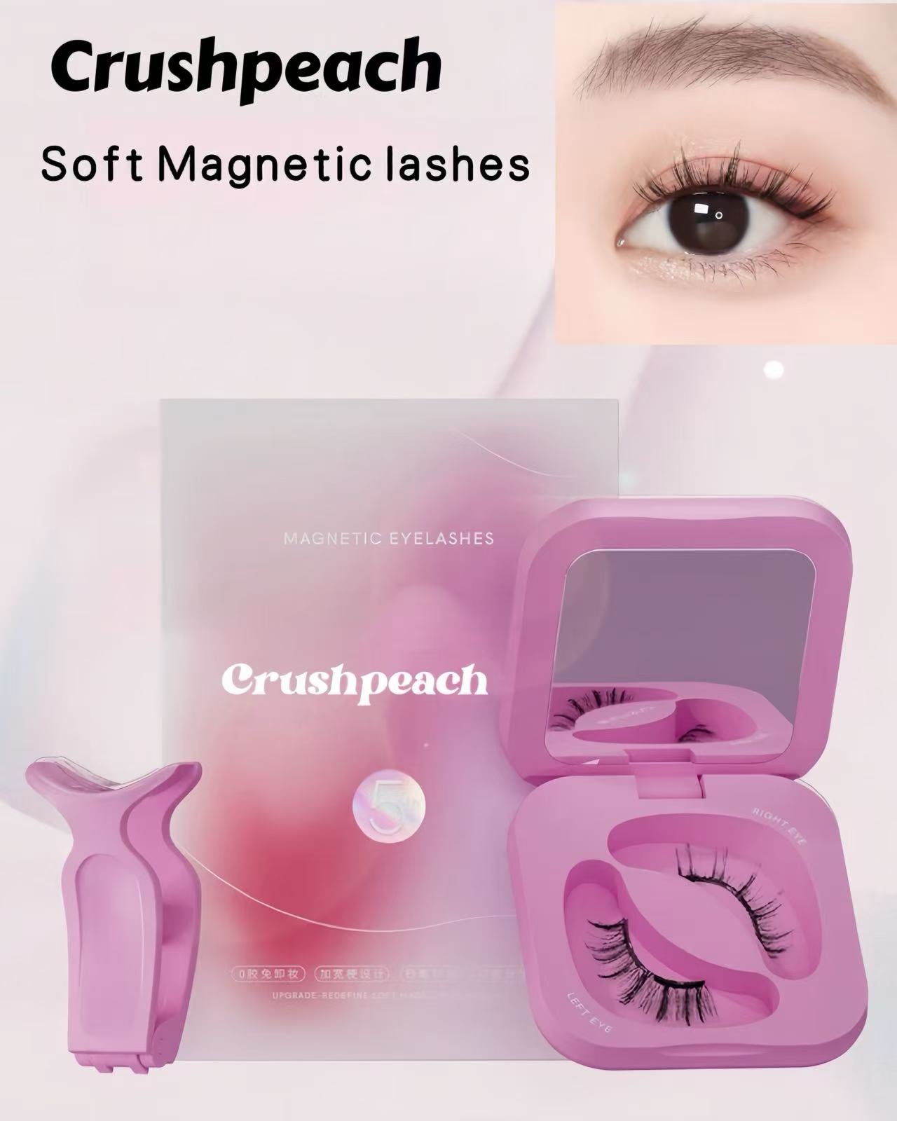 CRUSHPEACH UPDATED 5.0 SOFT Magnetic/magnet  eyelashe/lashes-wider