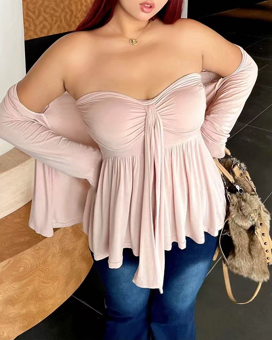 crushpeach Cherry Blossom Purple Pink Modal Top Set-paded tupe+jacket