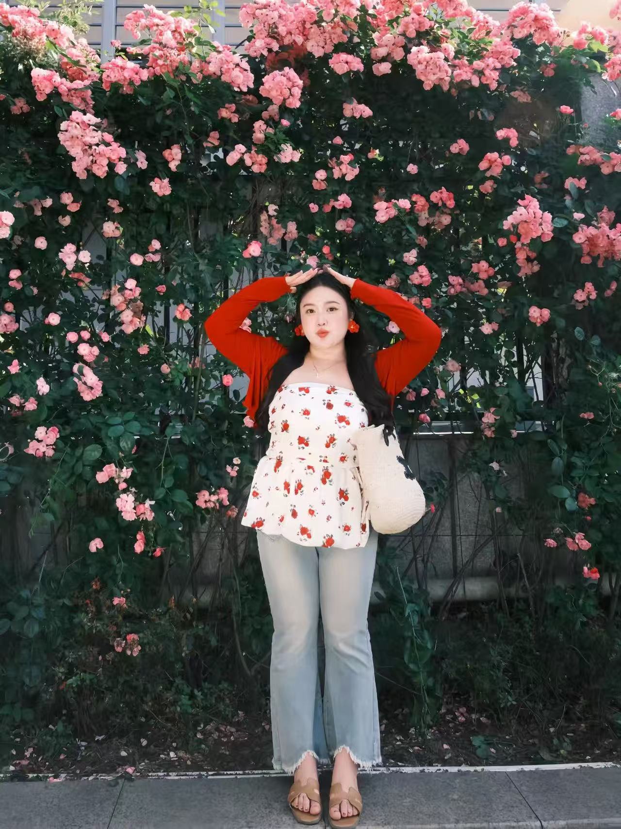 crushpeach Wardrobe-saving Chelsea Red Sunscreen Lightweight Knit Jacket
