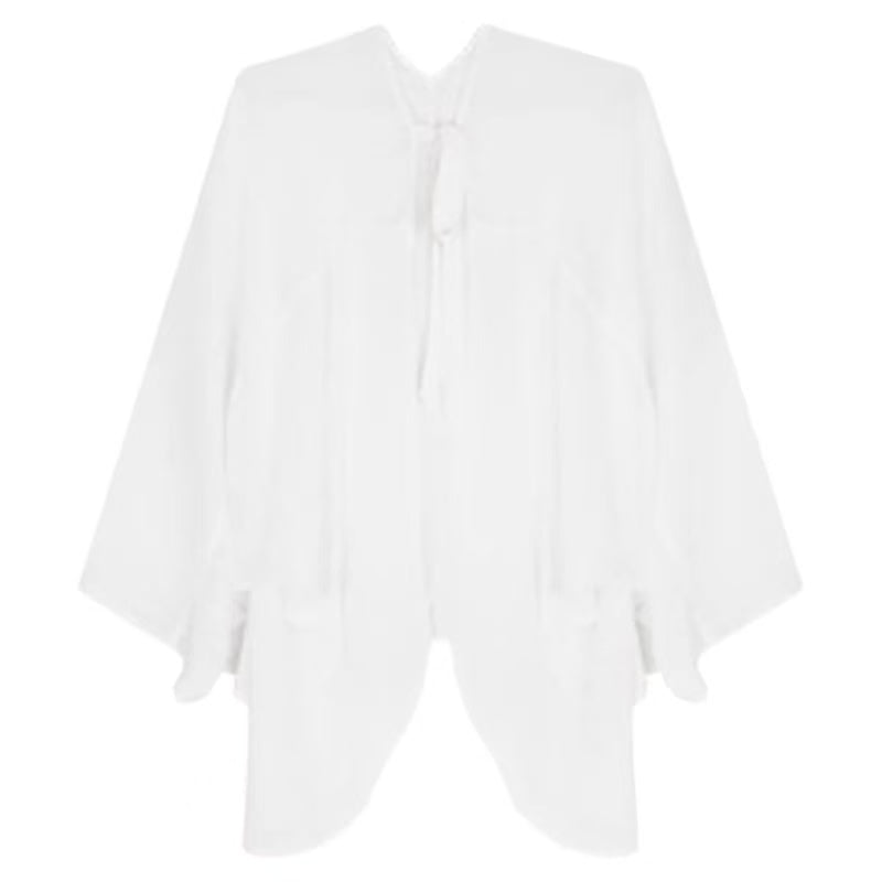 CRUSHPEACH White Fairy Mid-Length Cardigan