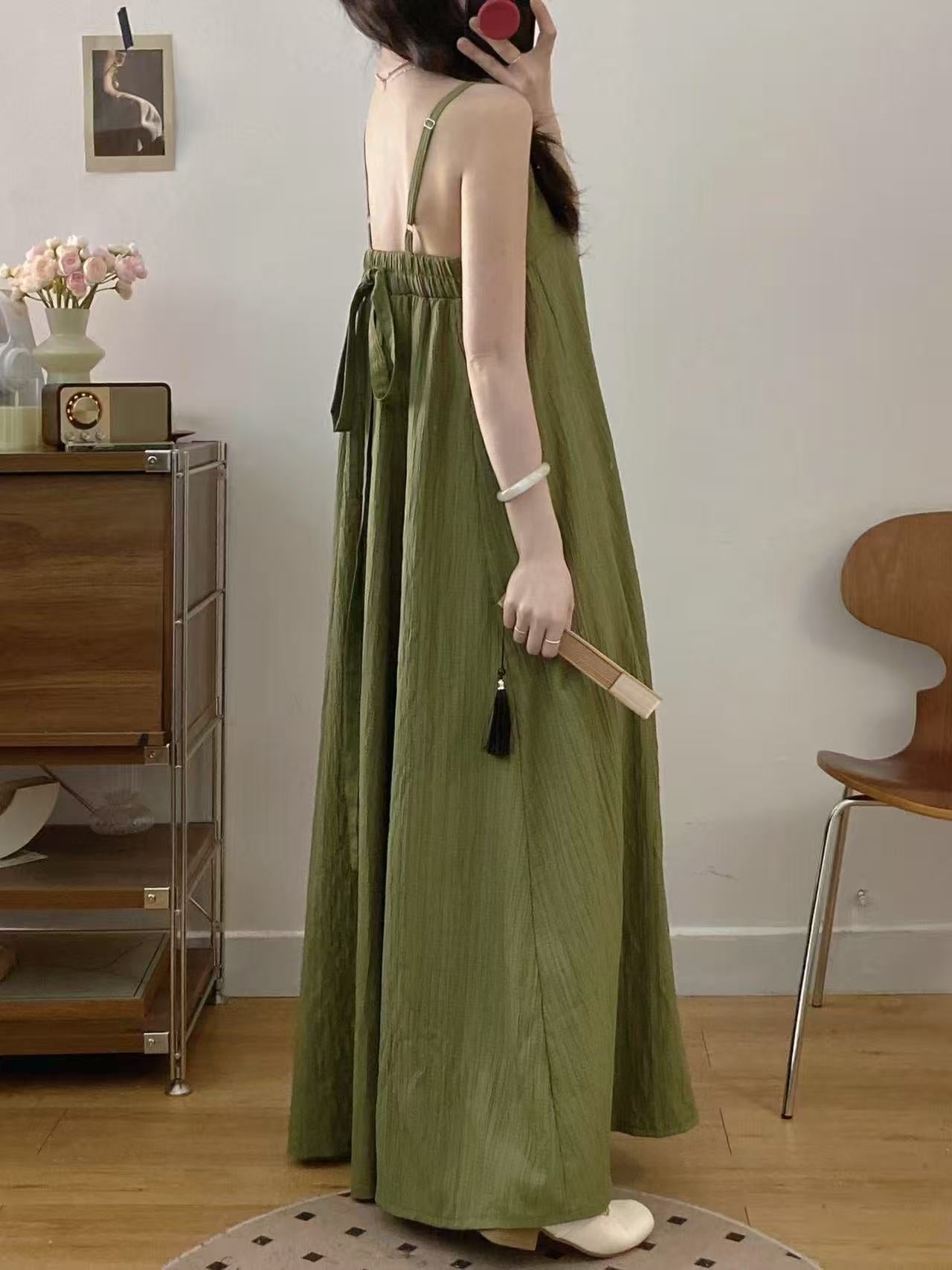 bamboo green dress Bamboo Maxi Sleep Dress