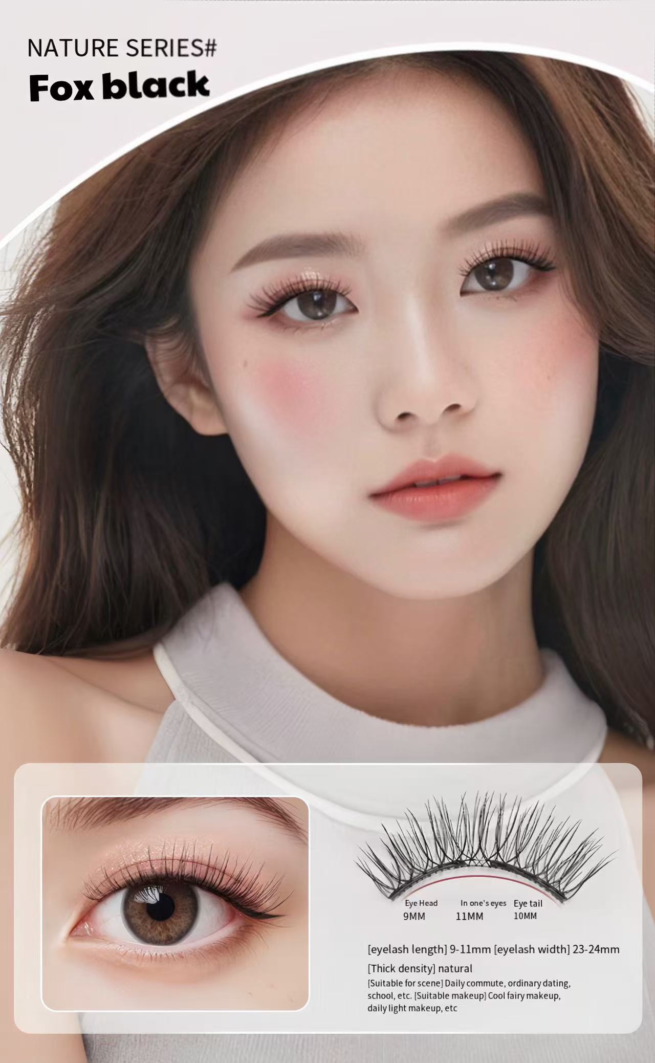 CRUSHPEACH UPDATED 5.0 SOFT Magnetic/magnet  eyelashe/lashes-wider