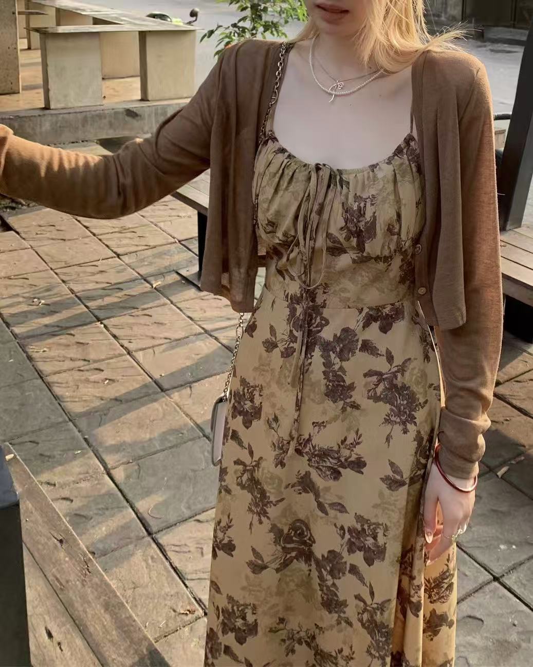 CRUSHPEACH BROWN LIGHT Cardigan