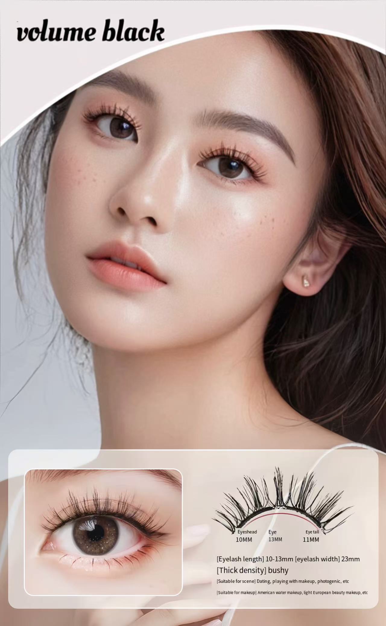 CRUSHPEACH UPDATED 5.0 SOFT Magnetic/magnet  eyelashe/lashes-wider