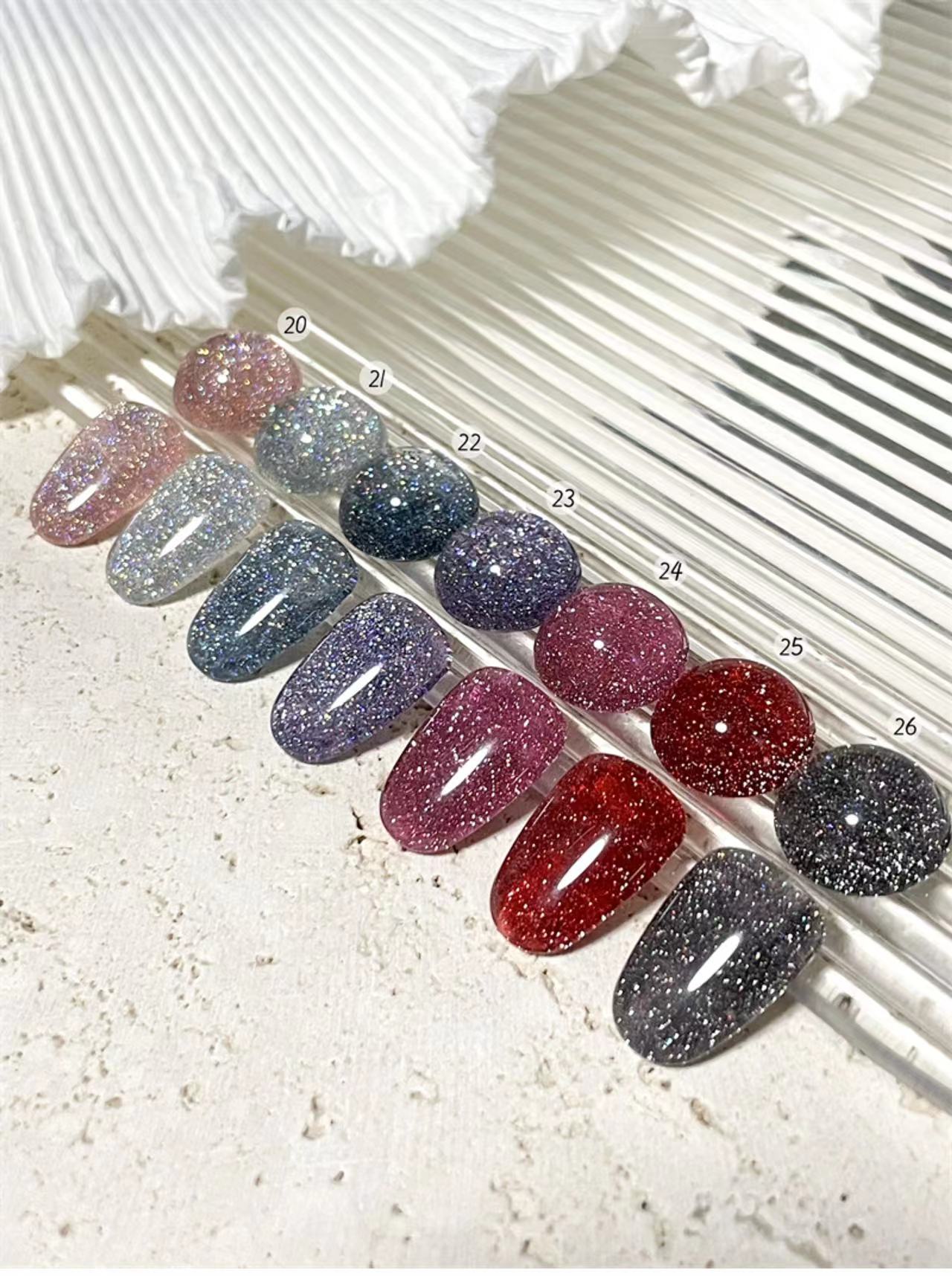 Crushpeach Yantu Multicolored diamond gliter nail gel