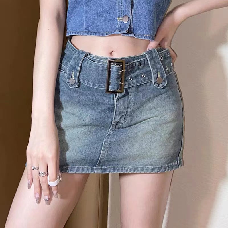 Crushpeach Y2k style ~Denim skirt/culottes/shorts